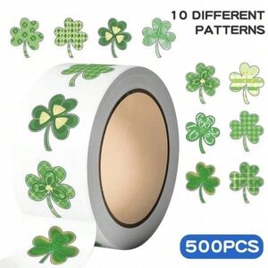 500pcs Clover 🍀 St.Patricks Day Small Stickers